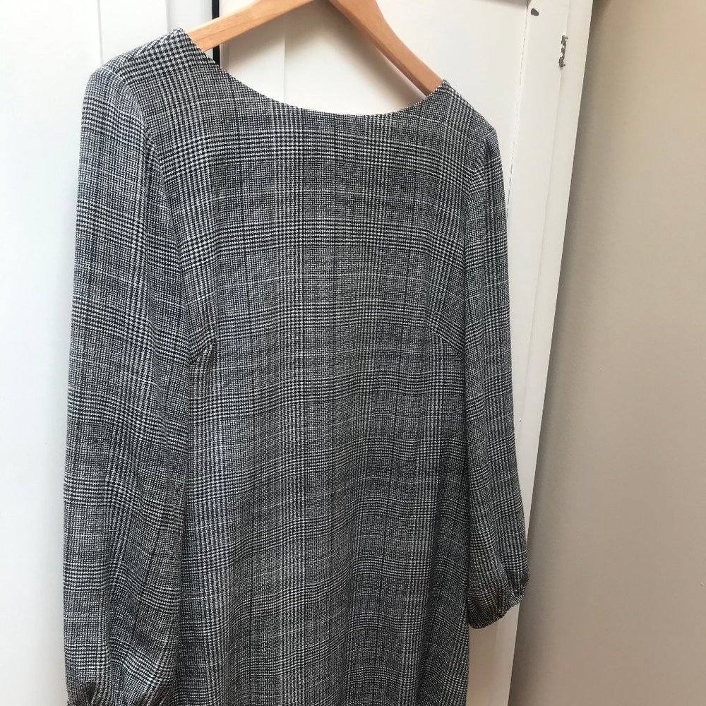 Black and white checkered dress
